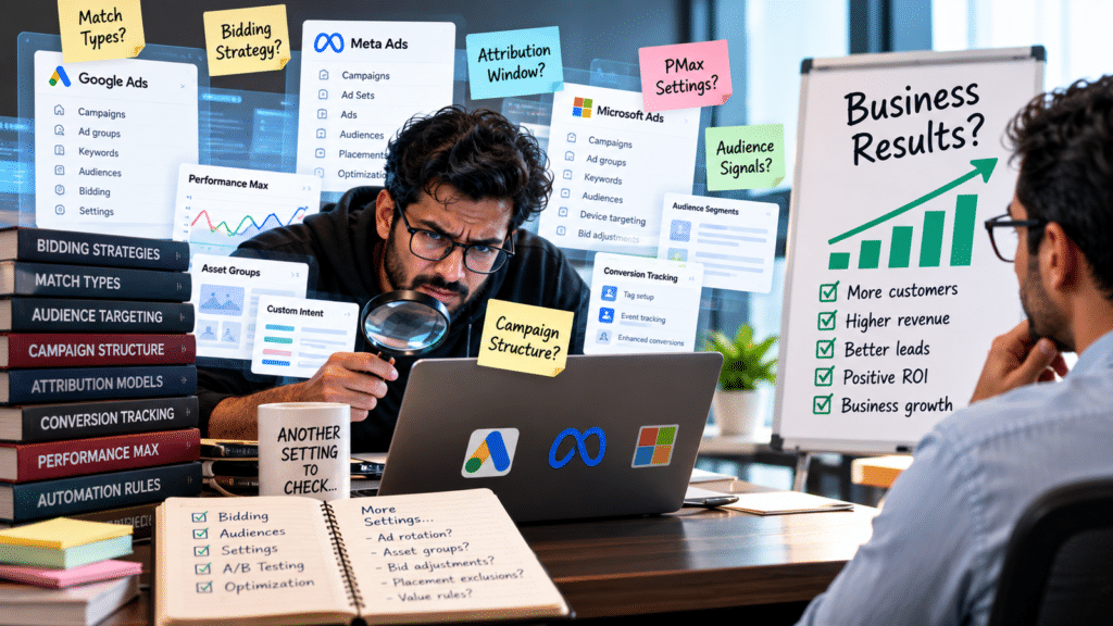 Digital advertising expert focused on Google Ads, Meta Ads and campaign settings while business results such as revenue, customers, leads and ROI are measured separately.
