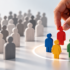 Selected customer segments highlighted from a larger audience to illustrate target market segmentation.